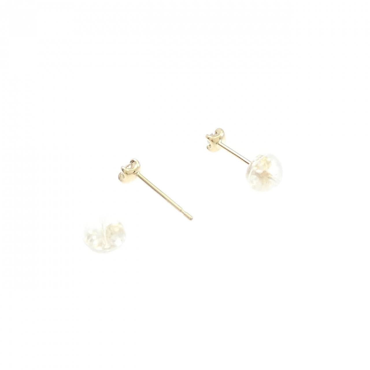 K18YG ソリティア ダイヤモンド ピアス