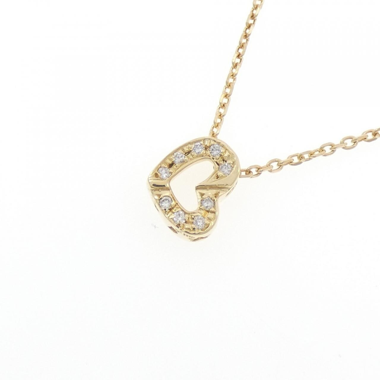K18YG ハート ダイヤモンド ネックレス 0.06CT