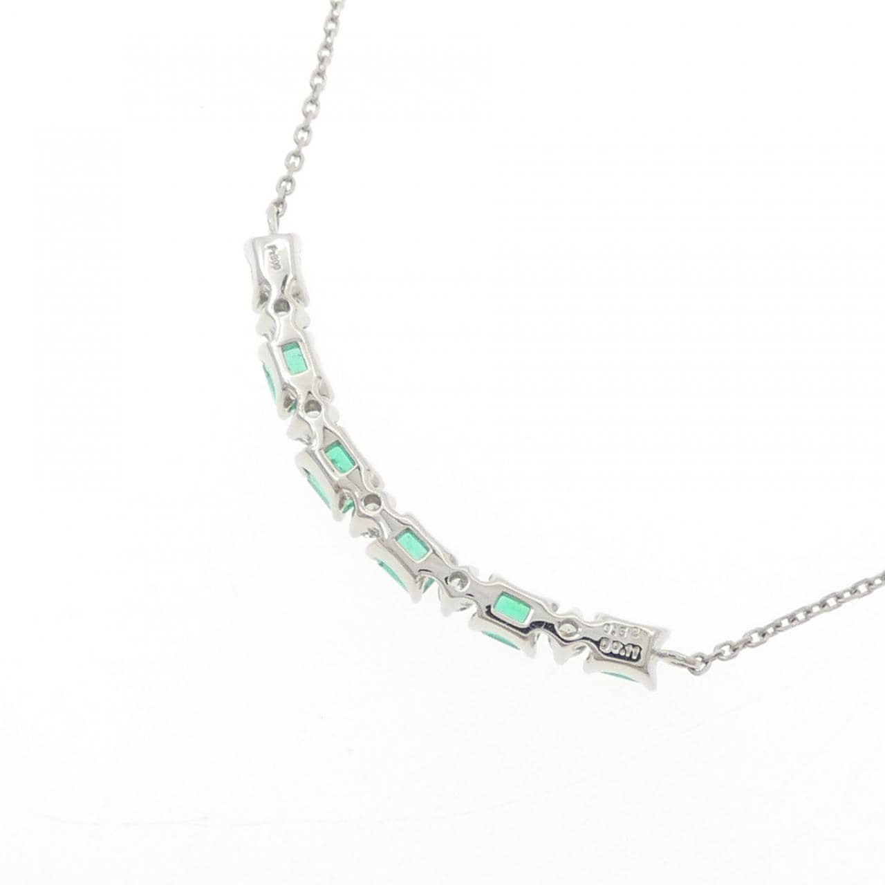 PT900/PT850 エメラルド ネックレス 0.52CT