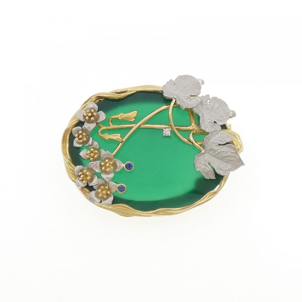 アズ タイム カルセドニー  ブローチ