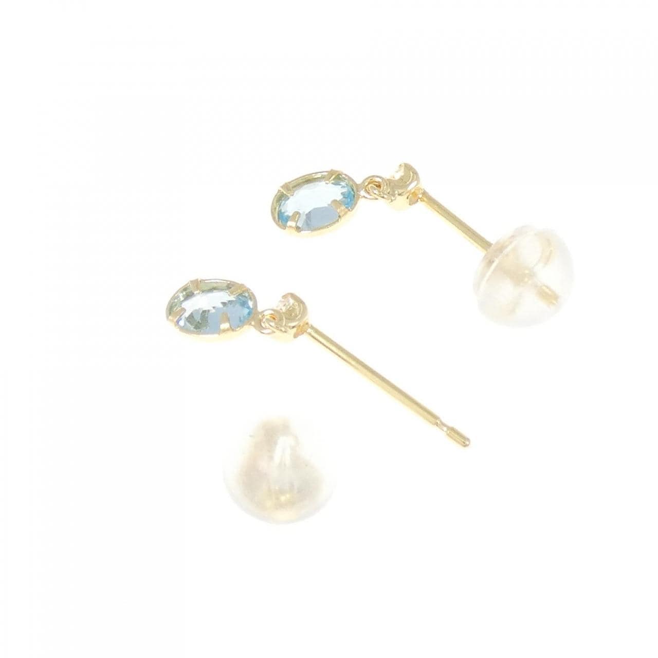 [BRAND NEW] K18YG blue Topaz earrings