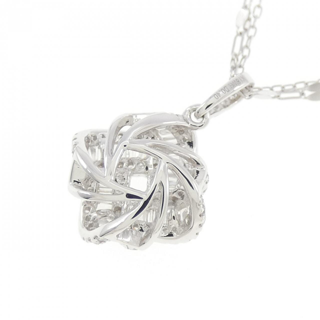 K18WG ダイヤモンド ネックレス 0.40CT