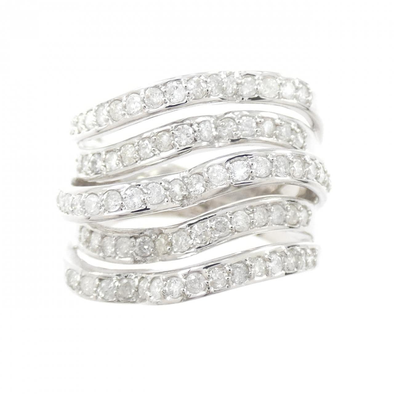 K18WG ダイヤモンド リング 1.00CT