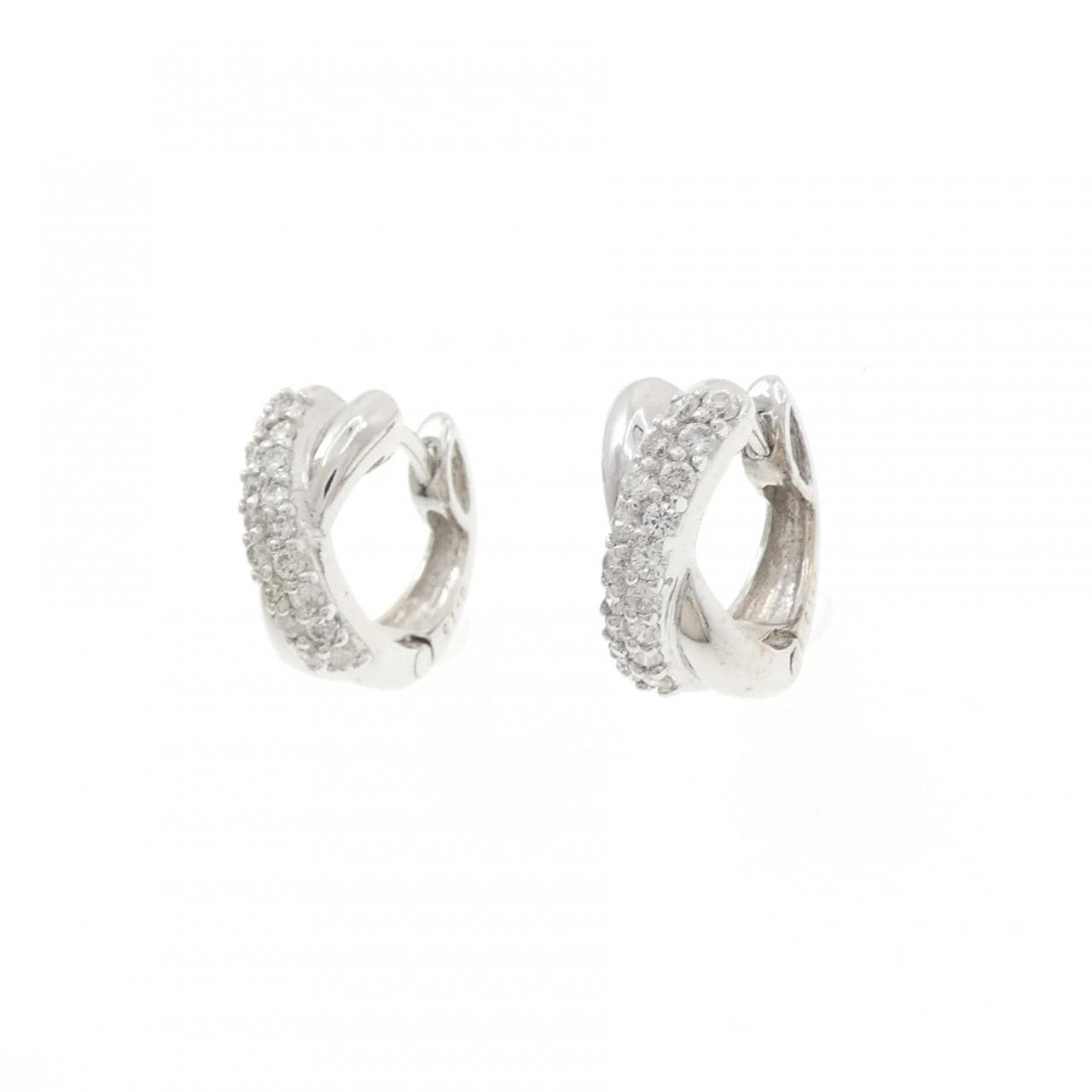 K18WG ダイヤモンド ピアス 0.30CT