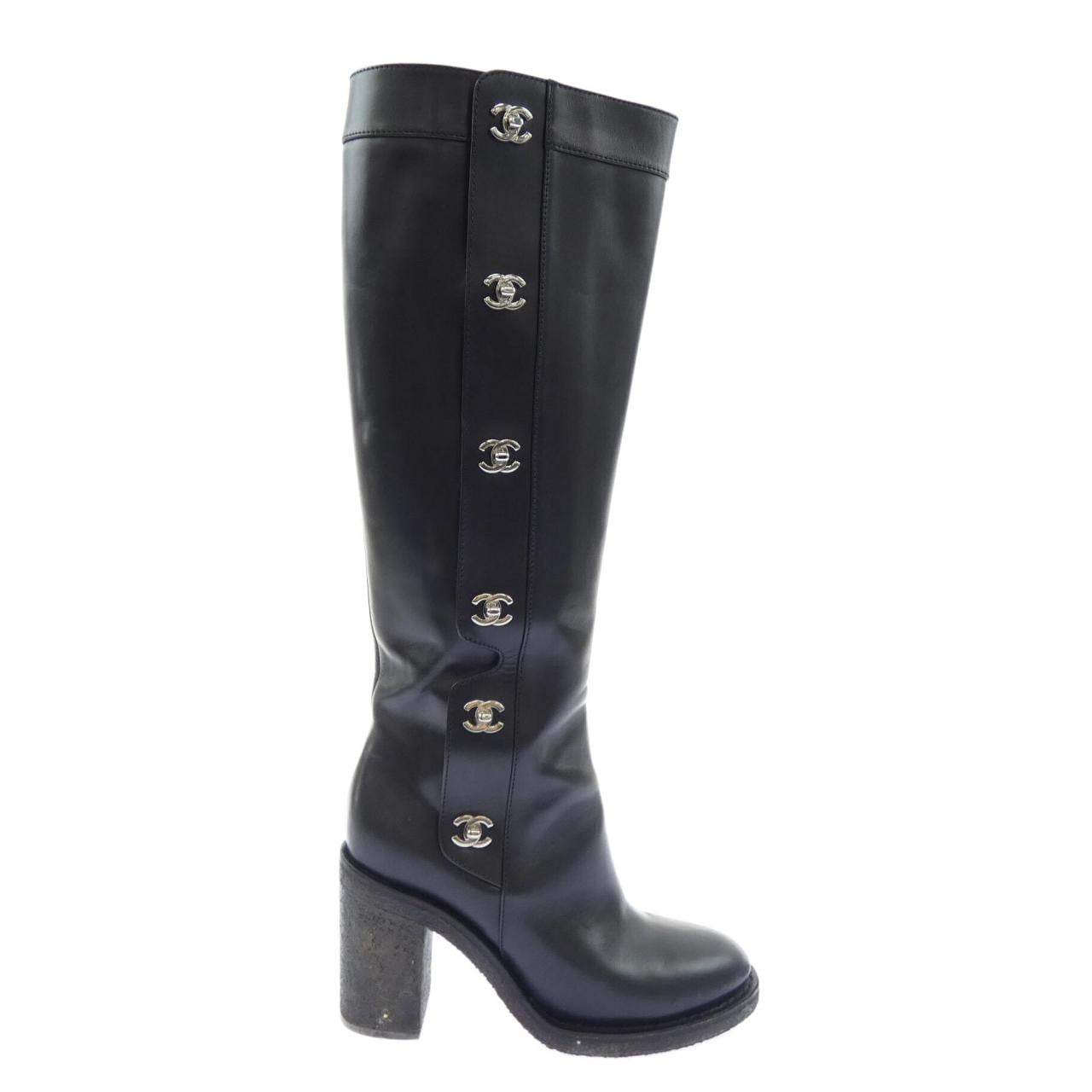 シャネル CHANEL ハイブーツ HIGH BOOTS ターンロック G31203X47535 ロングブーツ