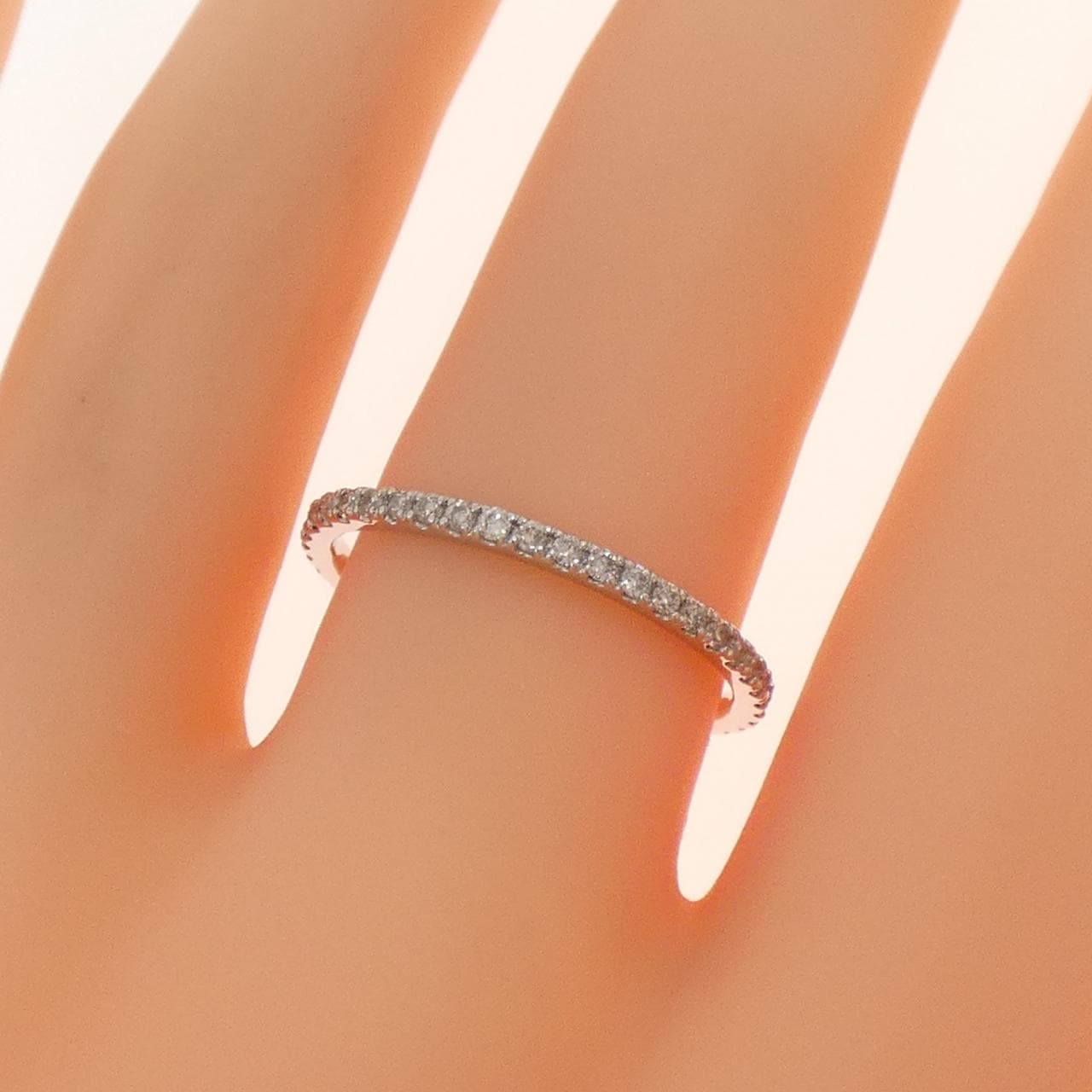 PT950 全鑽石永恆戒指，0.34克拉