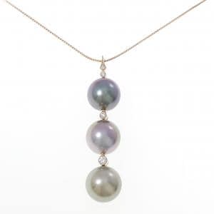 K18YG 黒蝶パール ネックレス 12.1mm