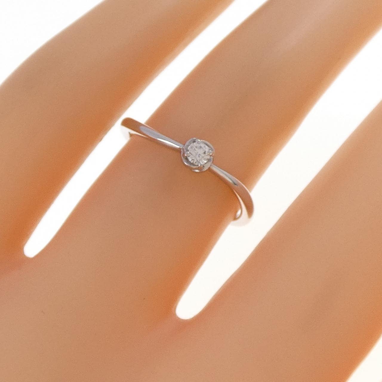 K18WG ダイヤモンド リング 0.05CT