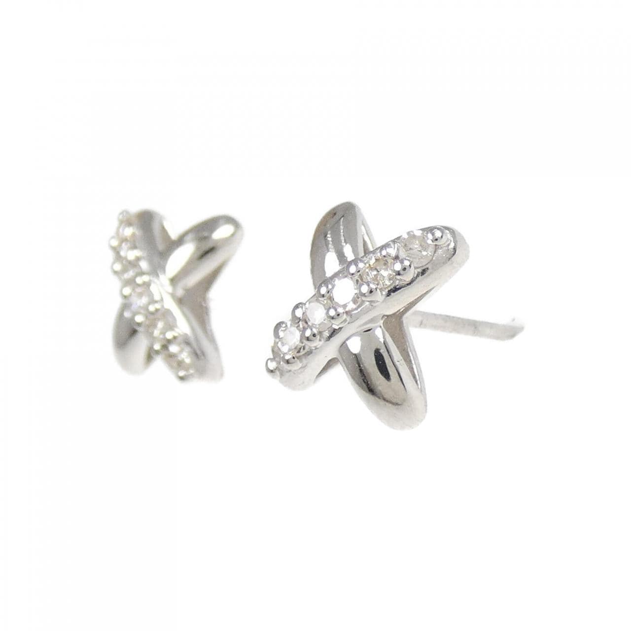 PT900 ダイヤモンド ピアス 0.12CT