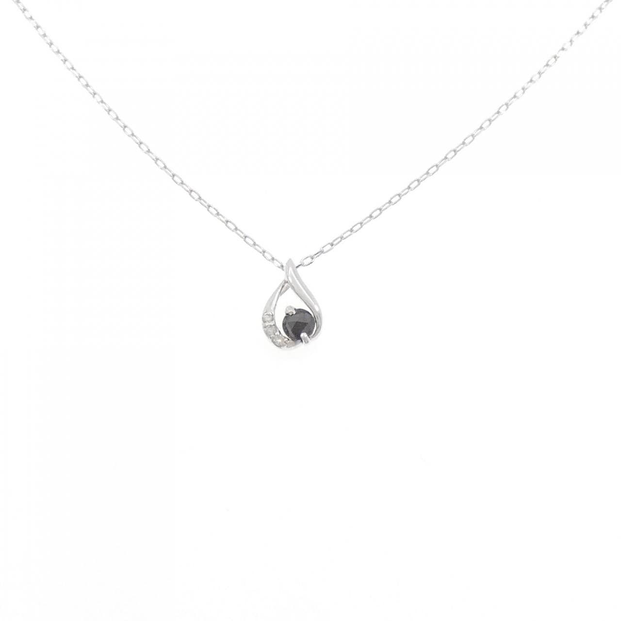 K18WG ダイヤモンド ネックレス 0.16CT