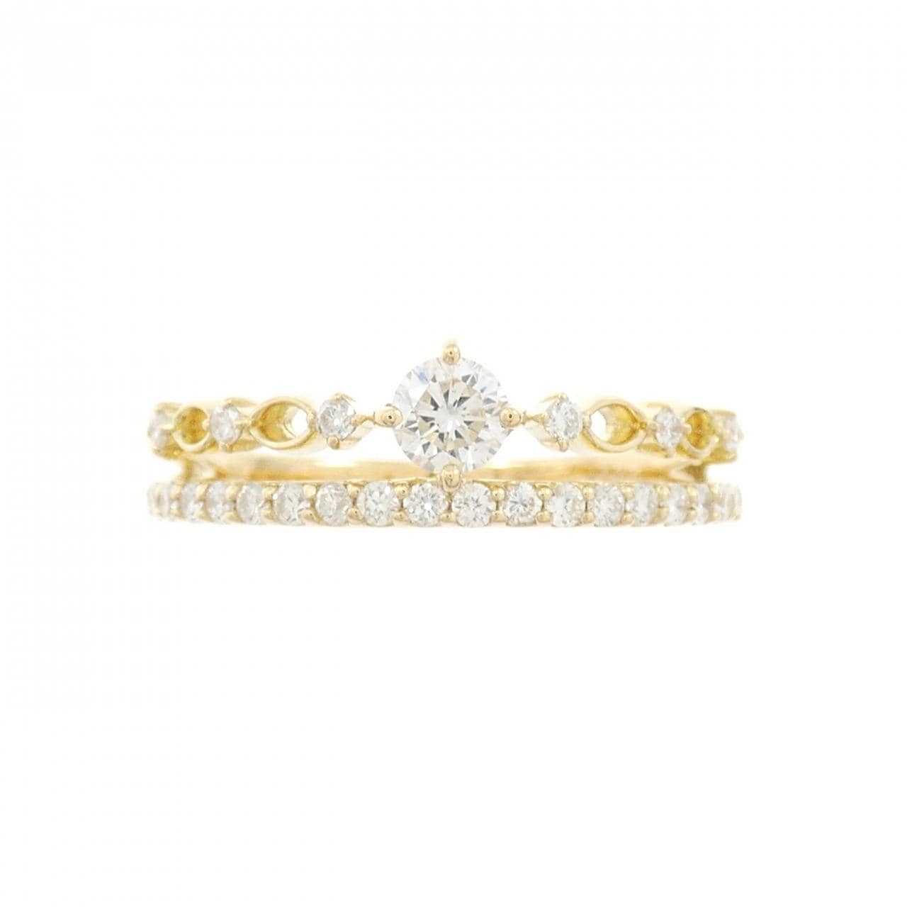 【リメイク】K18YG ダイヤモンド リング 0.40CT