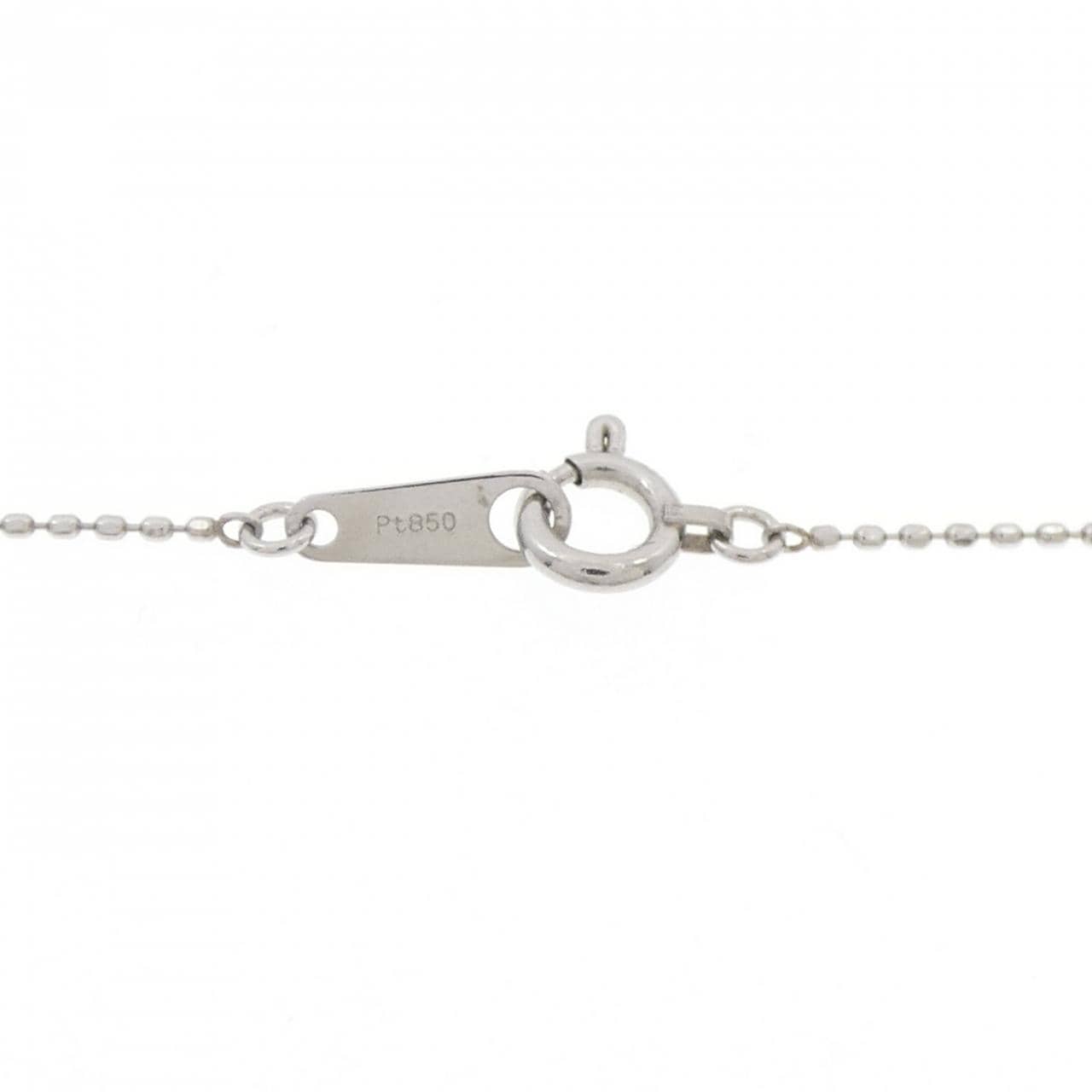 PT900/PT850 ハート ルビー ネックレス 0.36CT
