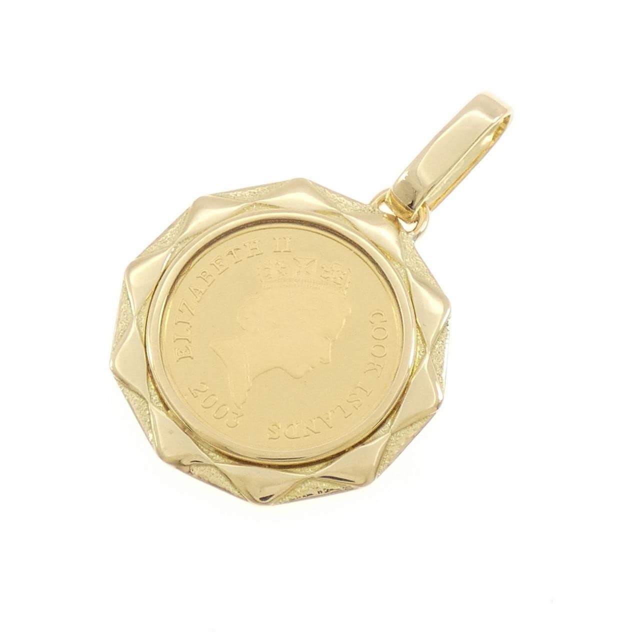 K18YG(枠) コイン ペンダント