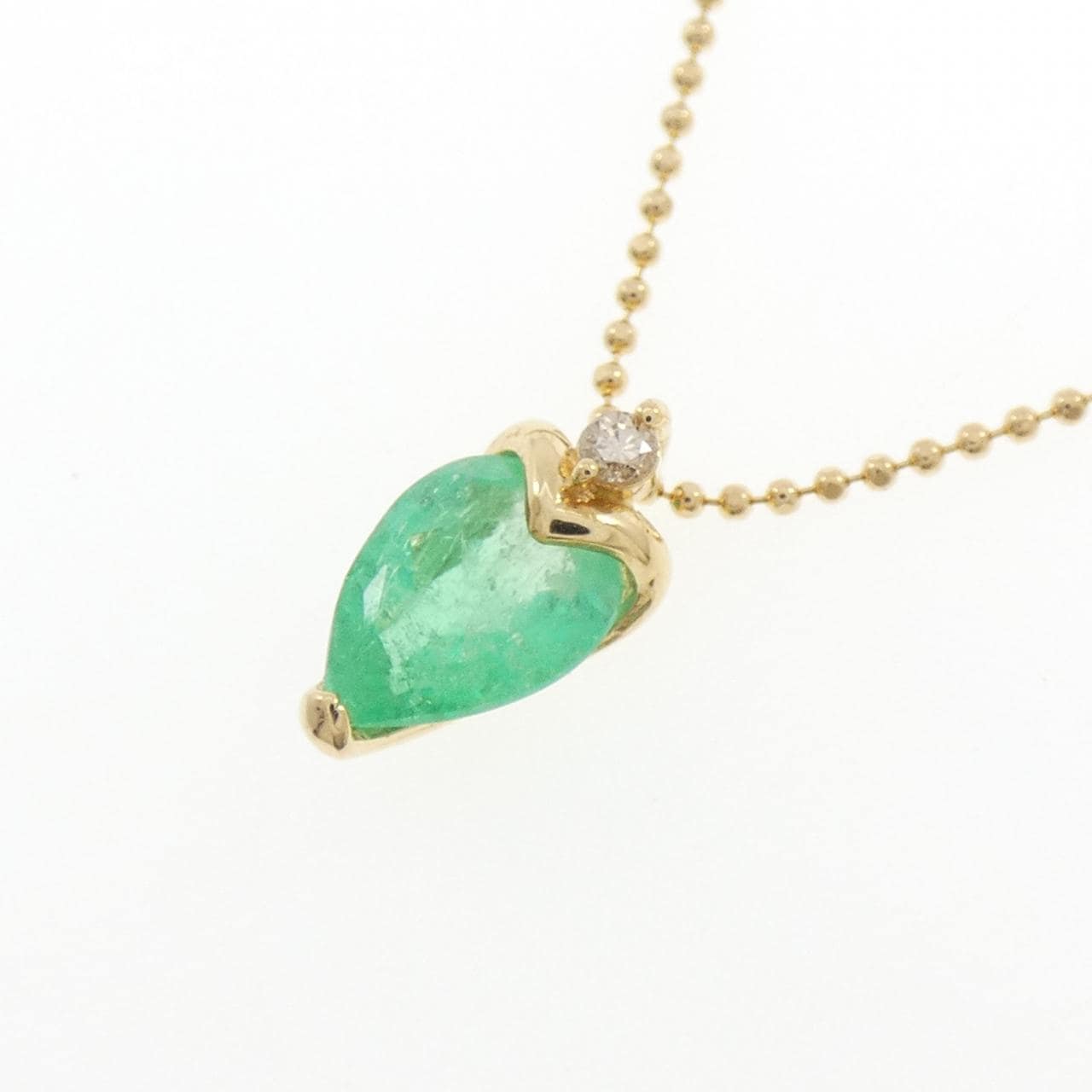 K18YG エメラルド ネックレス