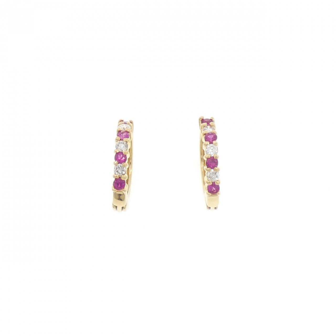 K18YG ルビー イヤリング 0.20CT