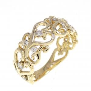 K18YG ハート ダイヤモンド リング 0.20CT