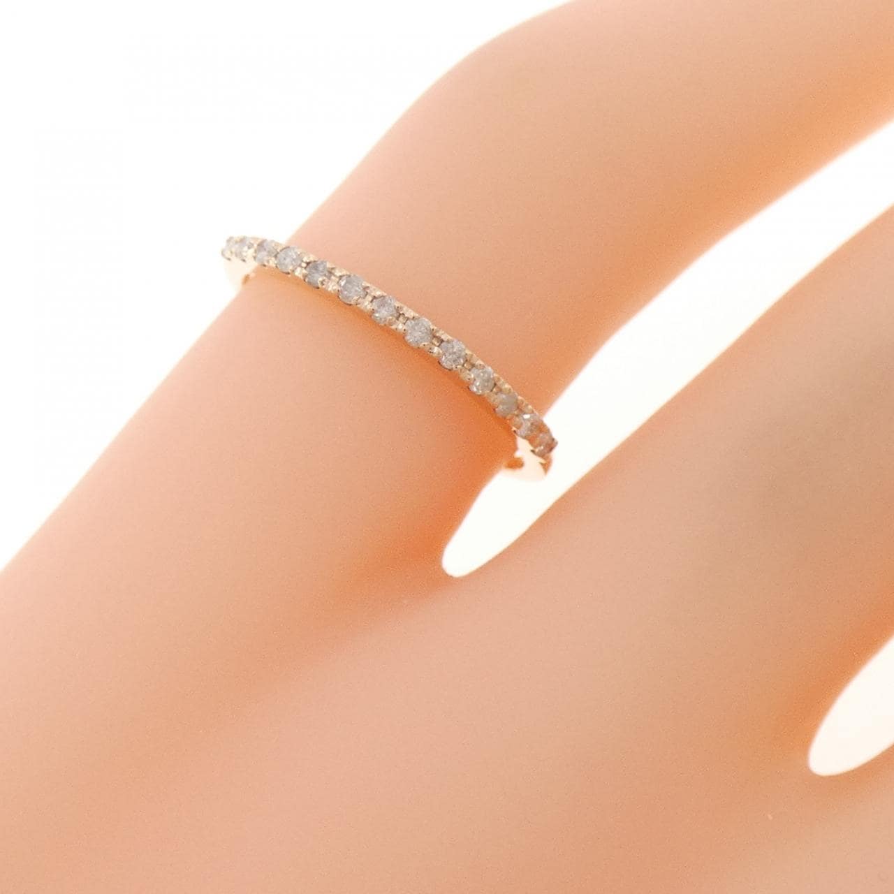 K10PG ダイヤモンド ピンキーリング 0.08CT