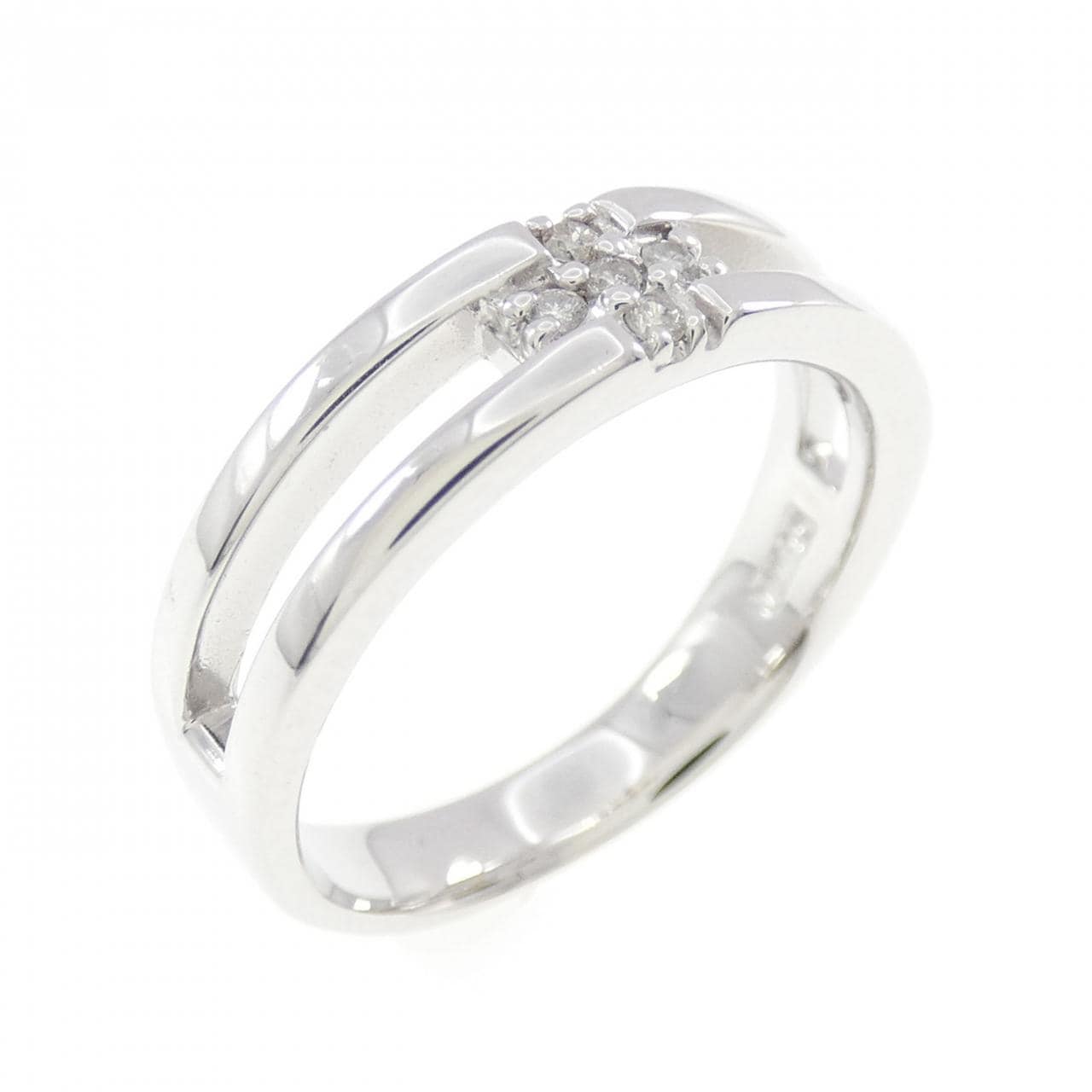 K18WG ダイヤモンド リング 0.04CT