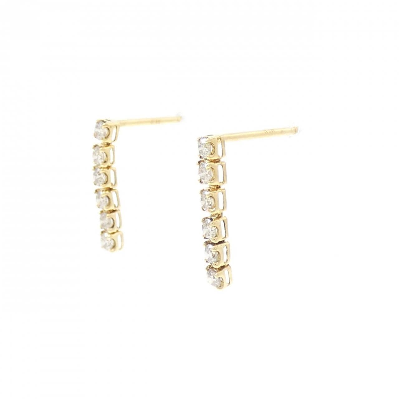 K18YG ダイヤモンド ピアス 0.30CT