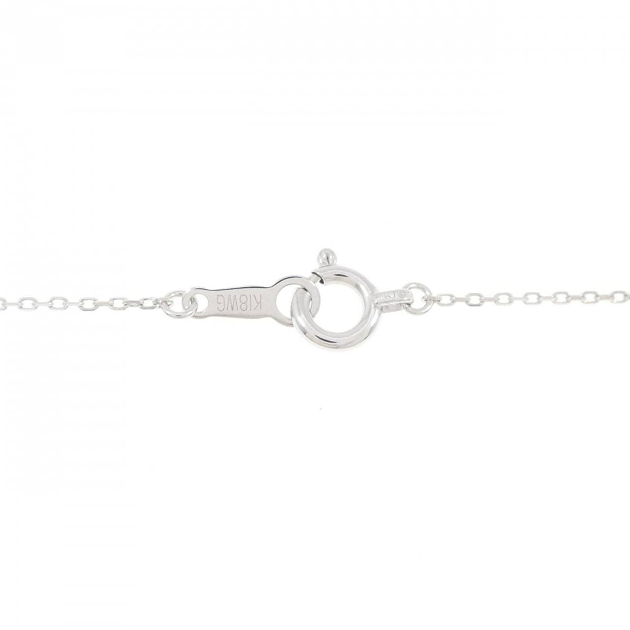 K18WG クロス ダイヤモンド ネックレス 0.014CT