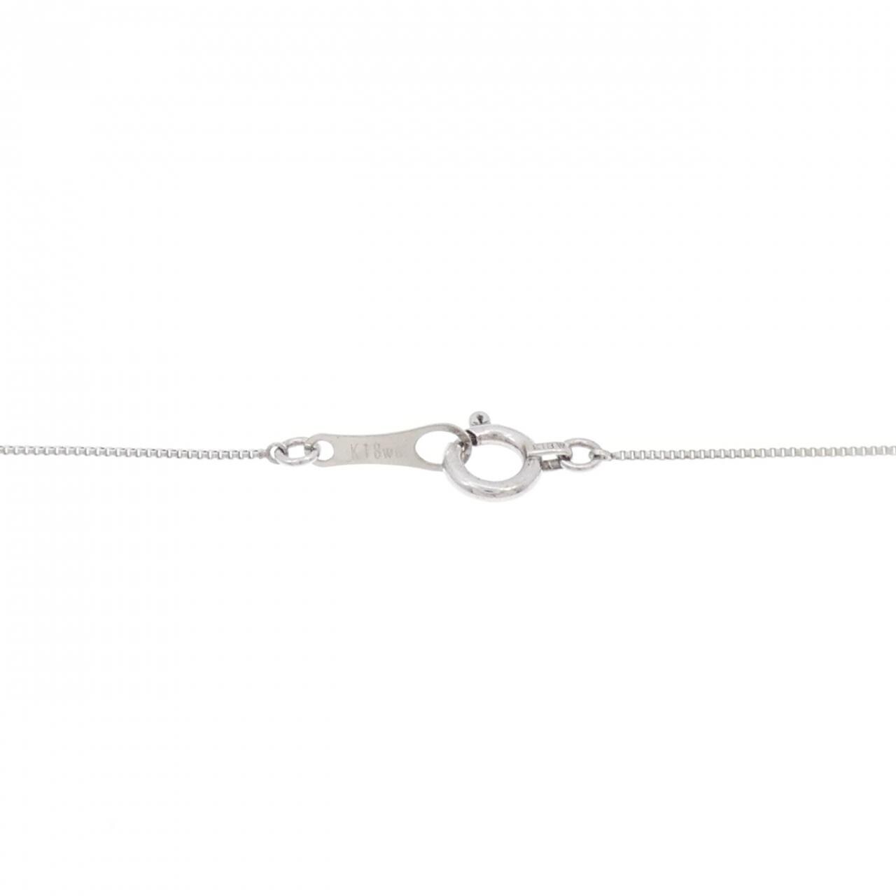 K18WG ダイヤモンド ネックレス 0.25CT