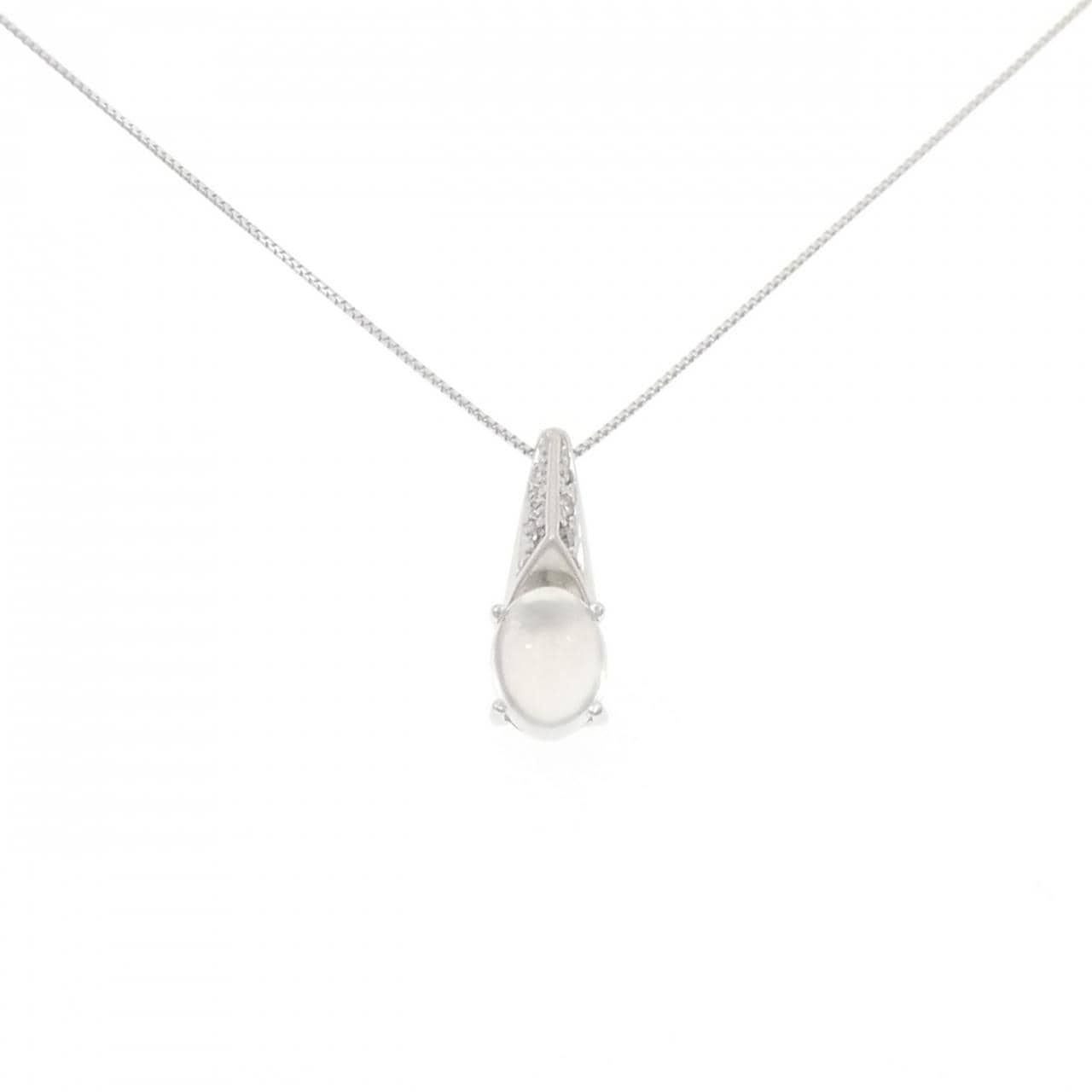 K18WG ムーンストーン ネックレス