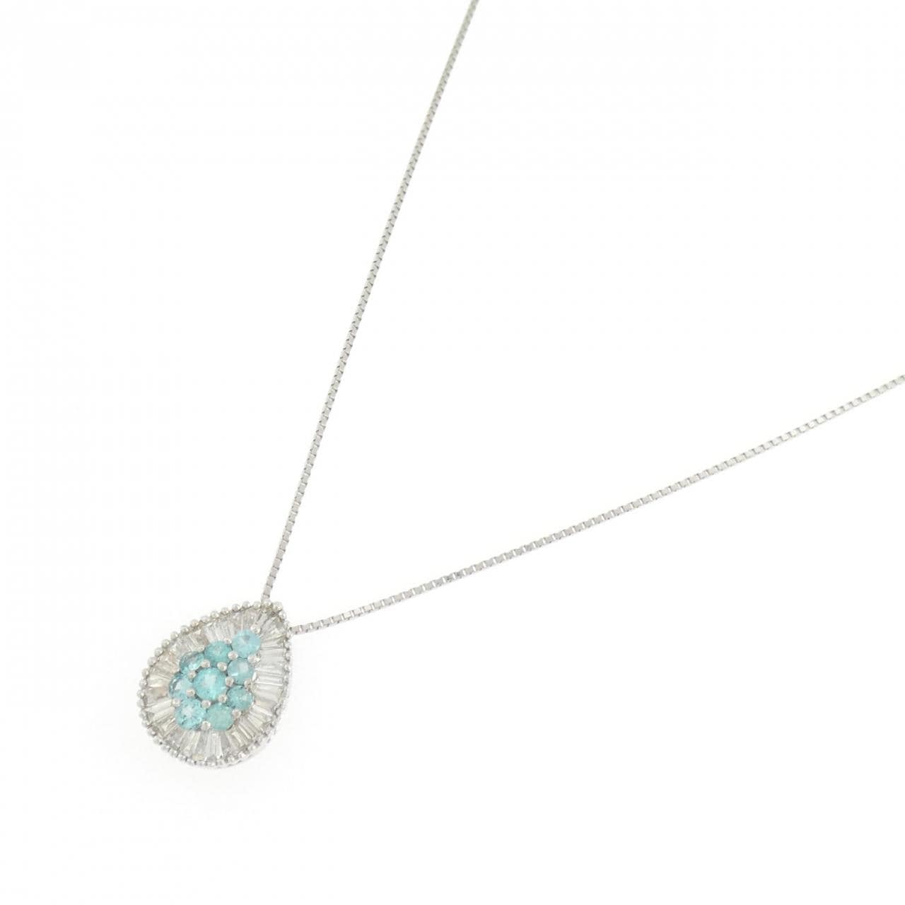 PT950/PT850 トルマリン ネックレス 0.35CT