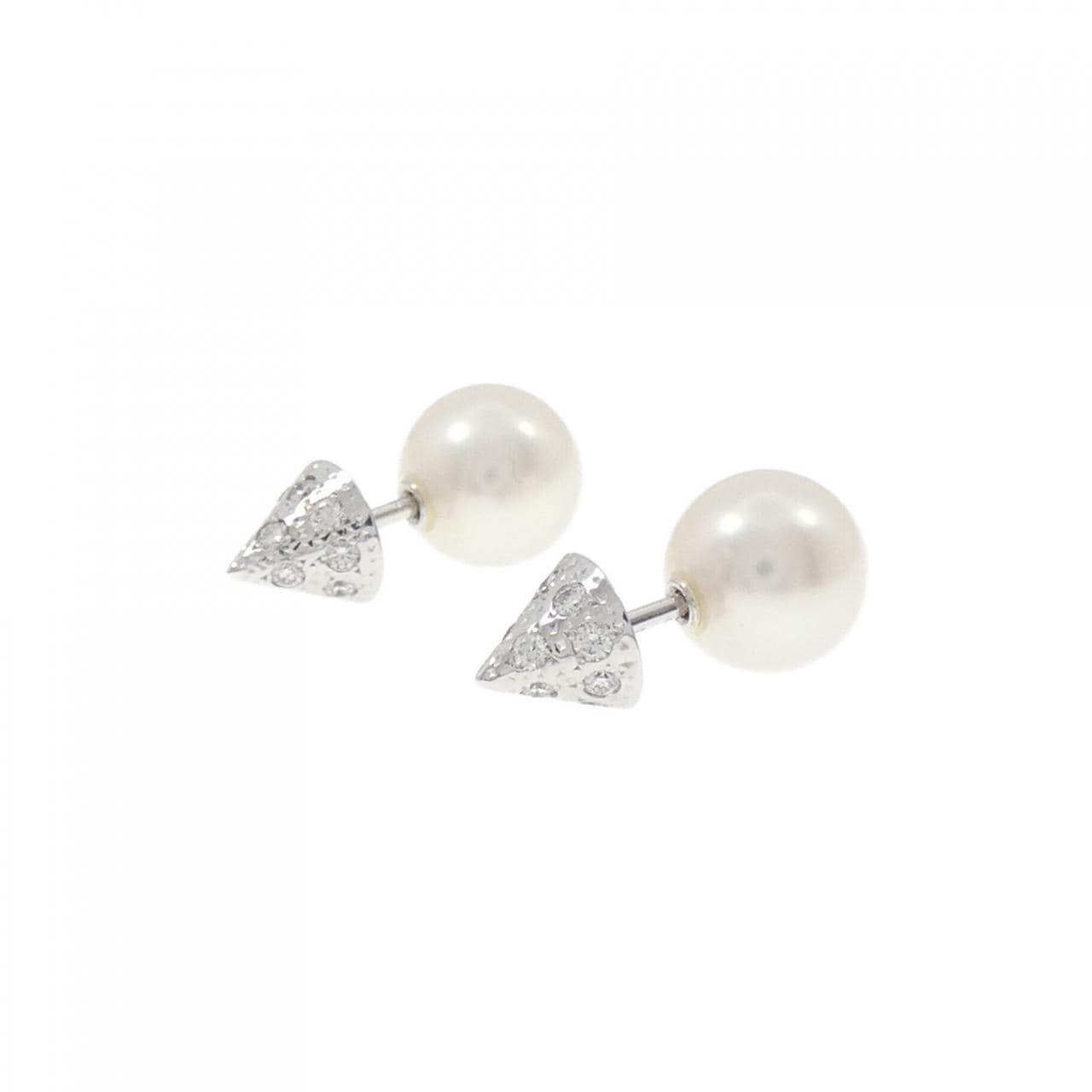 タサキ リファインド リベリオン シグネチャー パヴェ ピアス 7.5mm