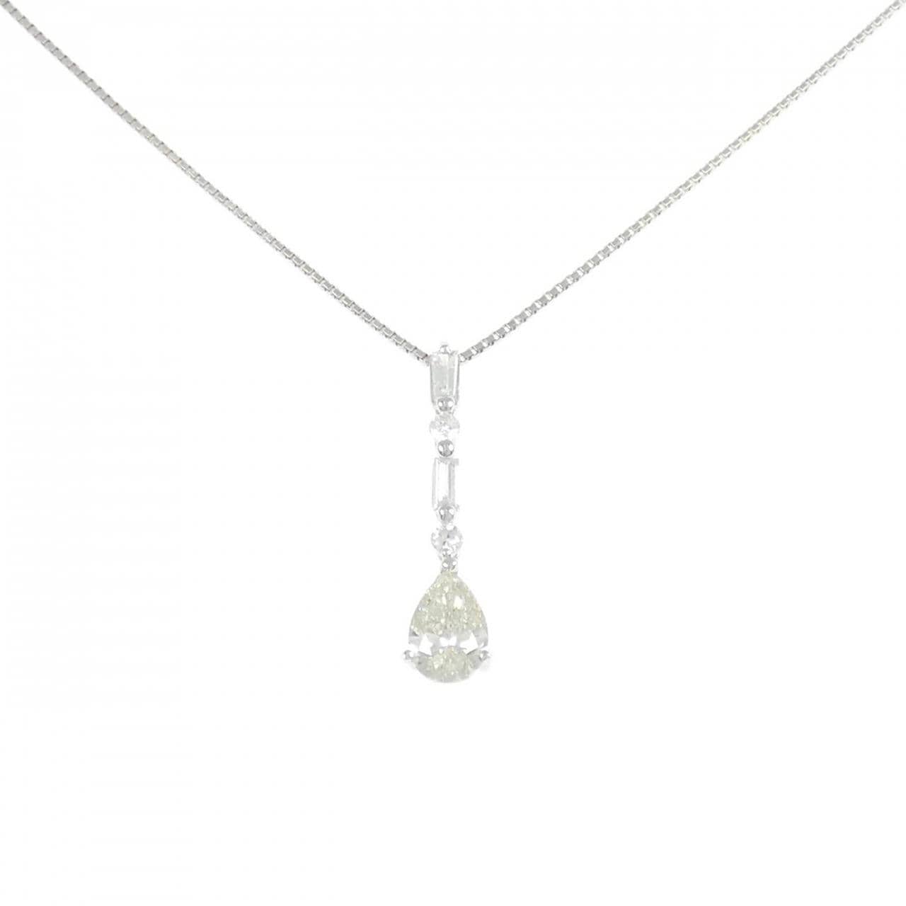 K18WG ダイヤモンド ネックレス 0.75CT