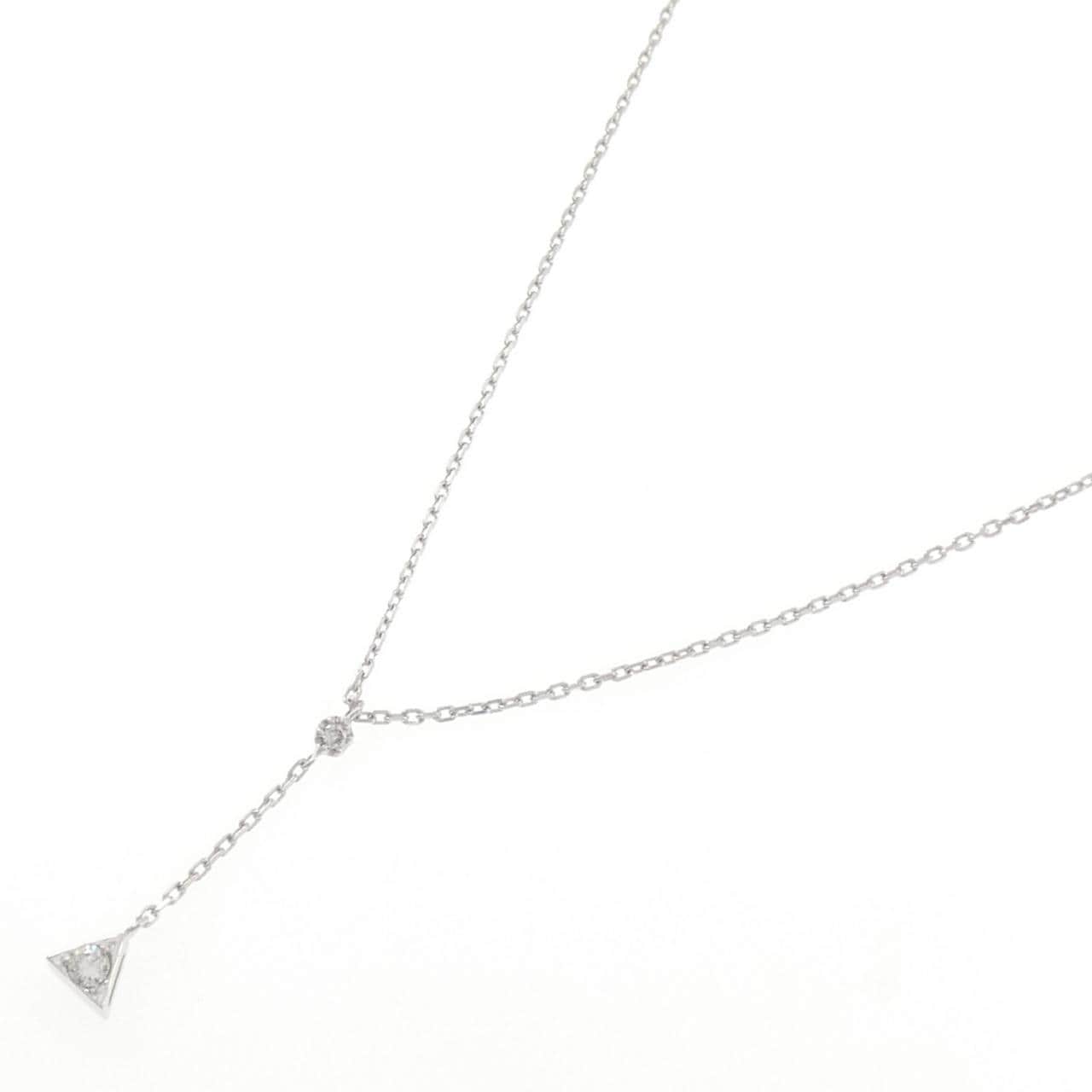 K18WG ダイヤモンド ネックレス 0.09CT