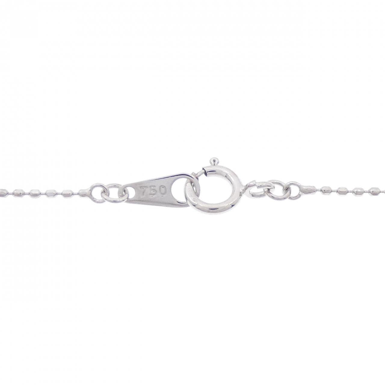 K18WG/750WG ダイヤモンド ネックレス 0.07CT
