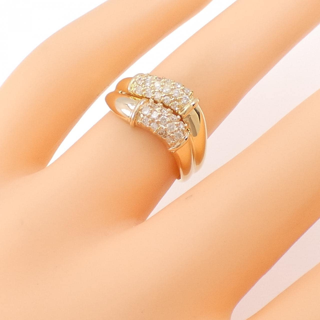 K18YG/K18PG ダイヤモンド リング 0.30CT