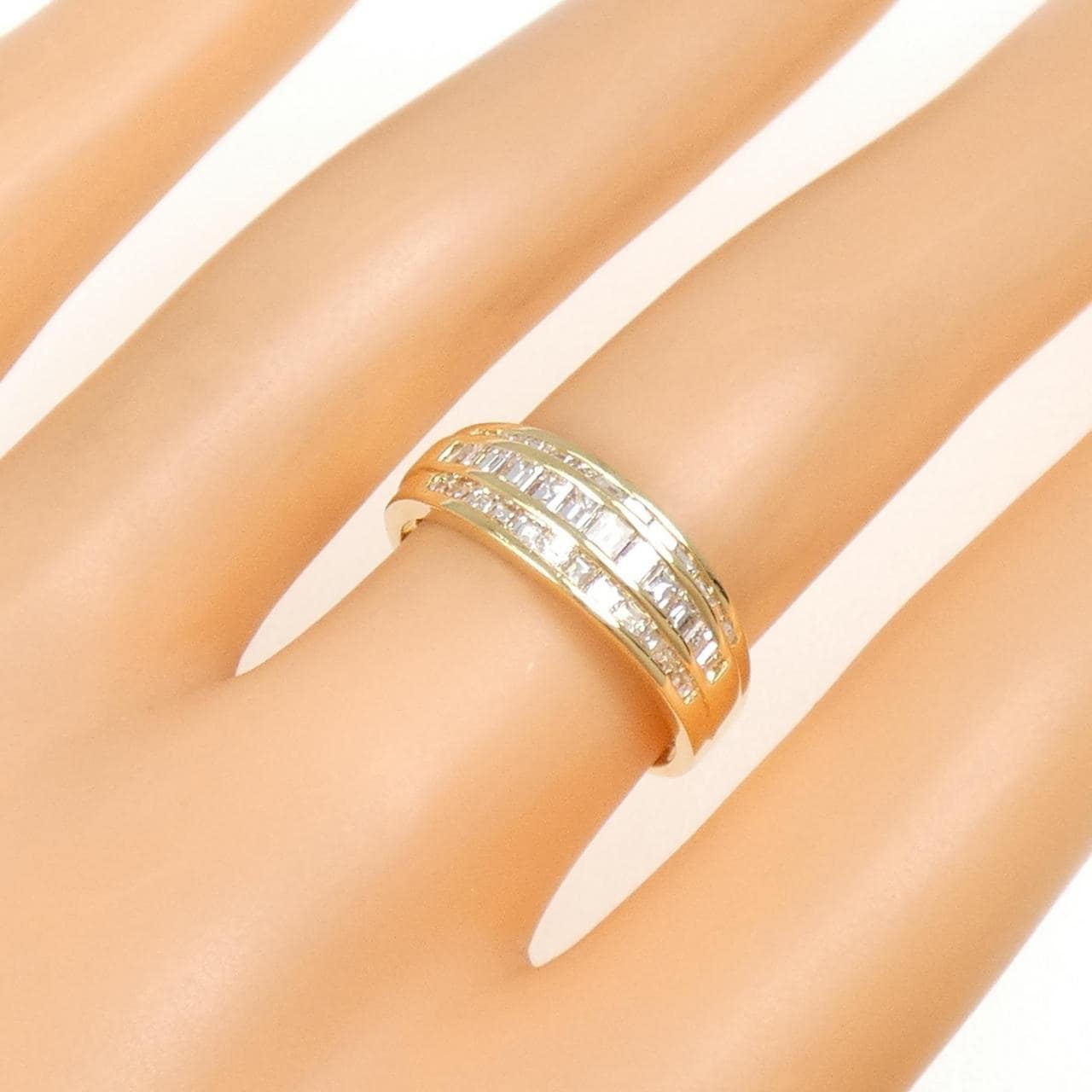 K18YG ダイヤモンド リング 0.76CT