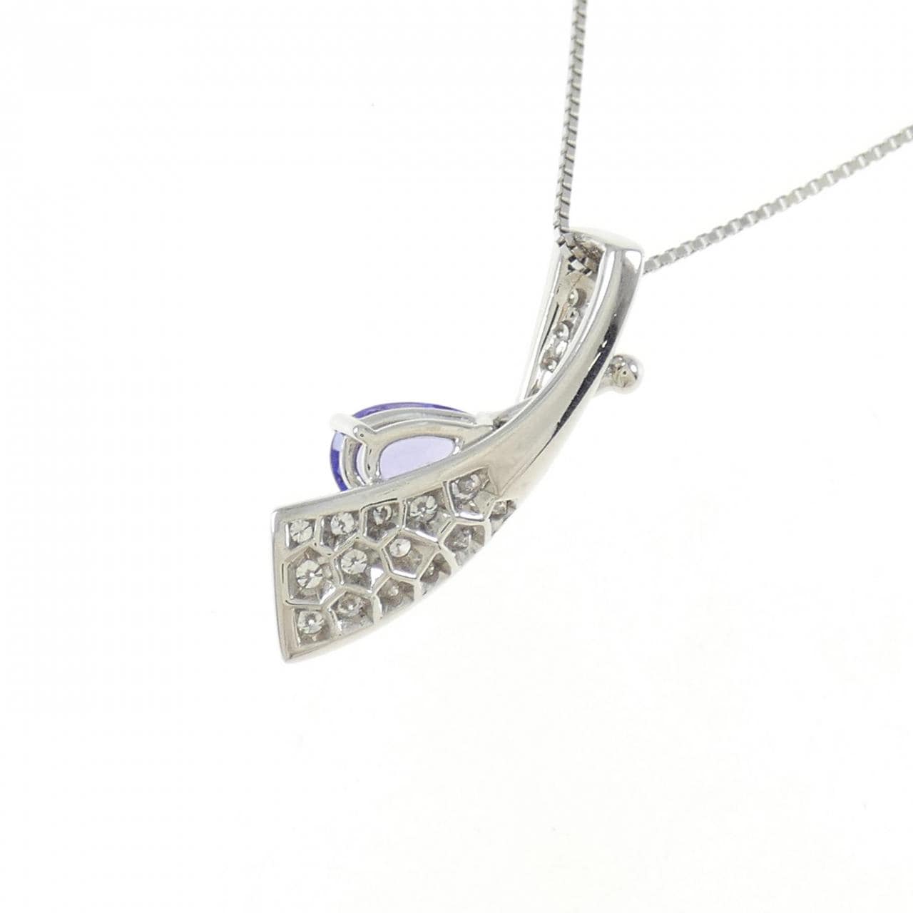 PT900/PT850 タンザナイト ネックレス 0.85CT