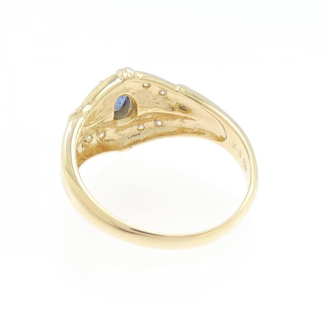 K18YG サファイヤ リング 0.33CT