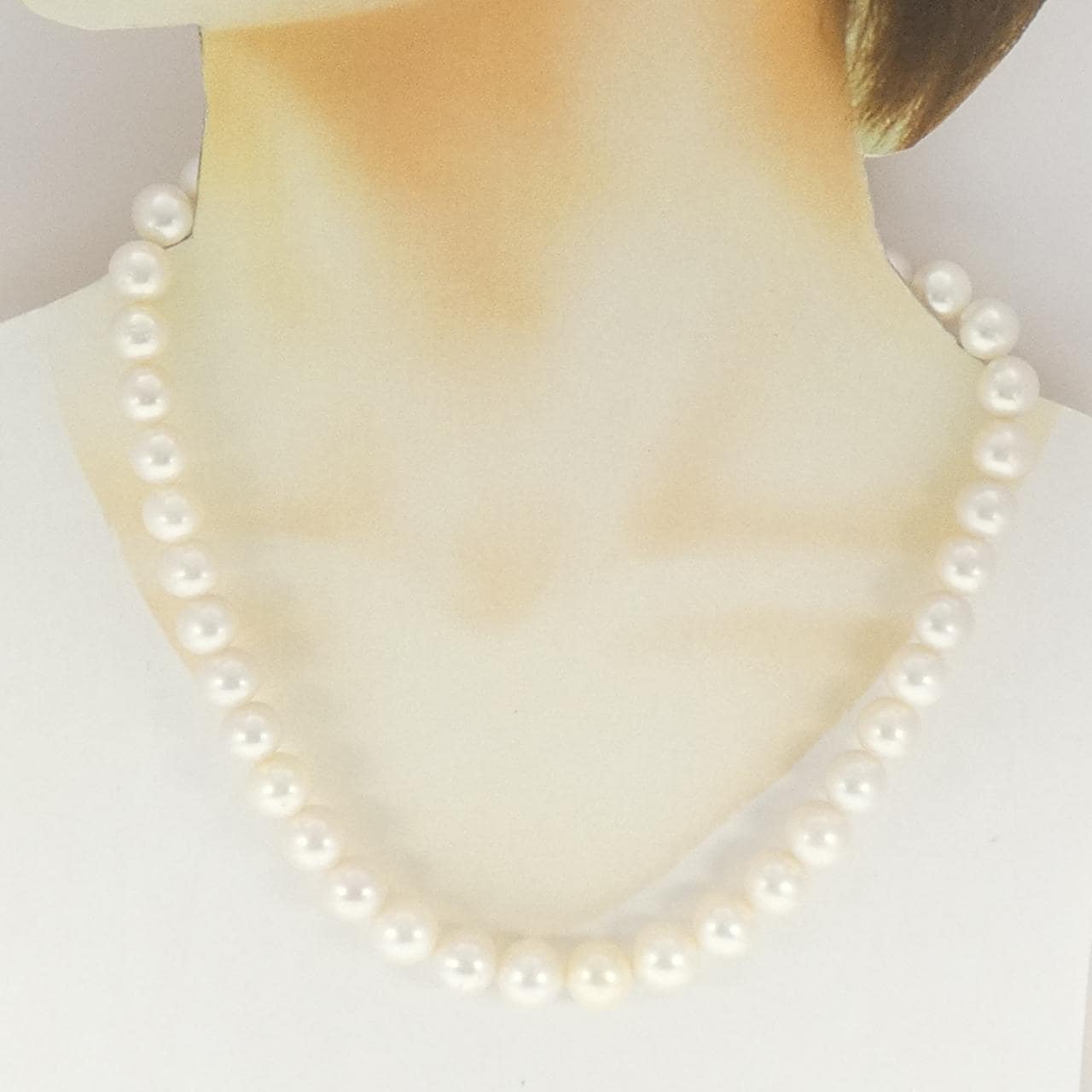 シルバークラスプ 白蝶パール ネックレス 9-12mm