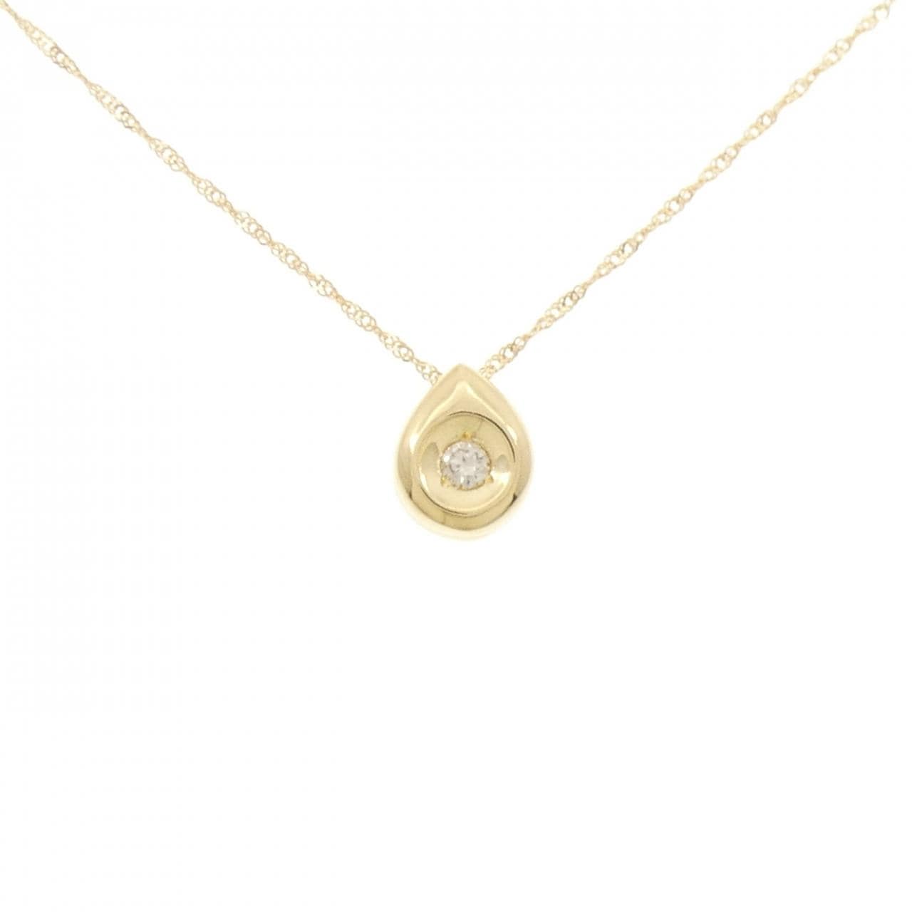K18YG/750YG ダイヤモンド ネックレス 0.06CT