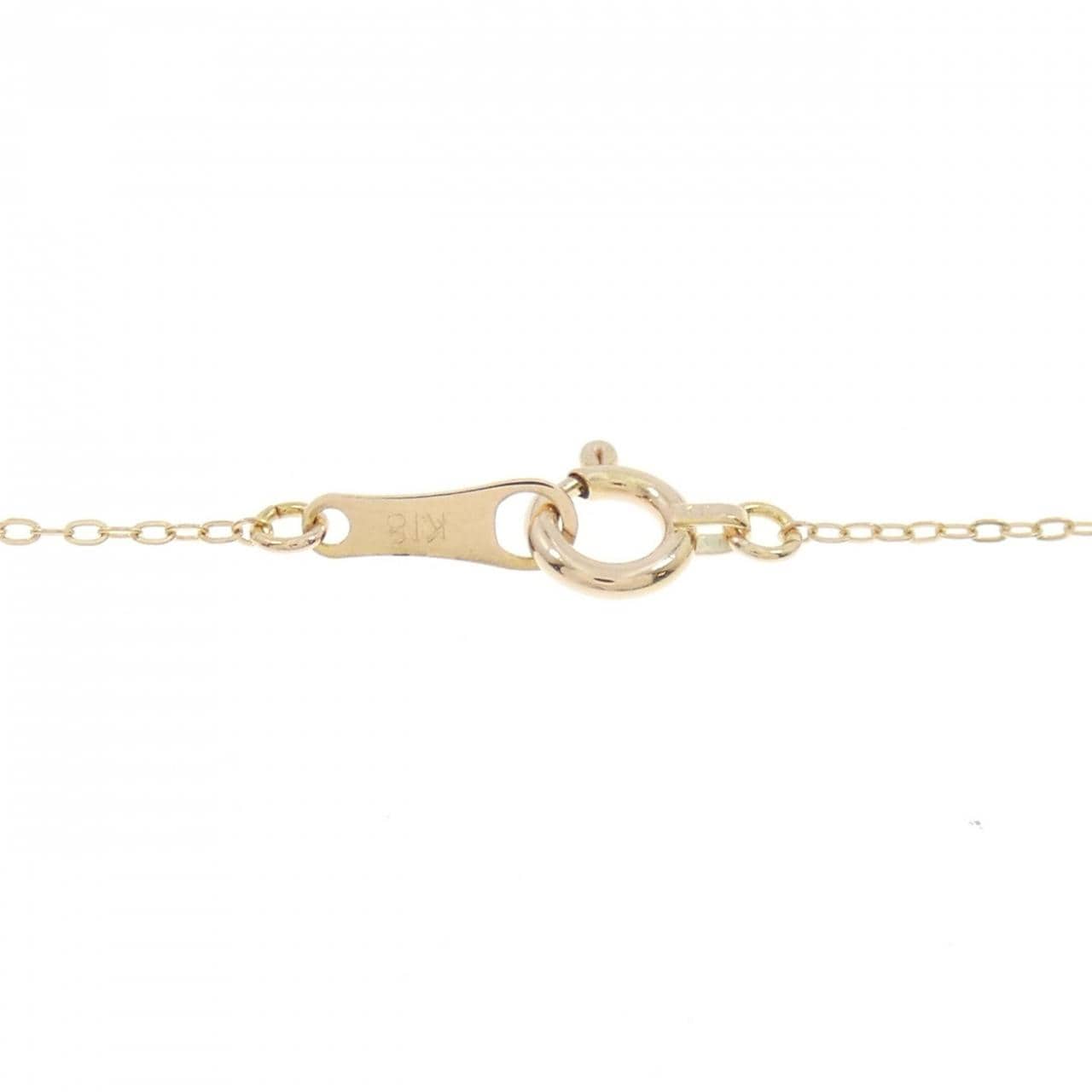 K18PG ソリティア ダイヤモンド ネックレス 0.11CT