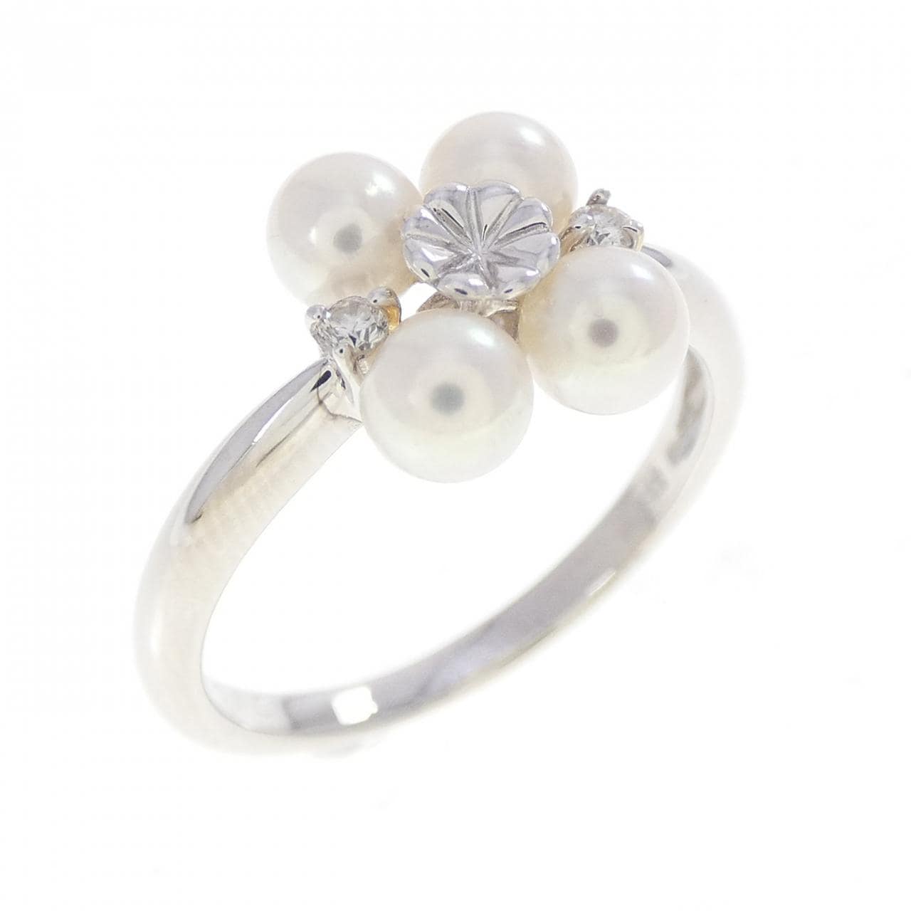 K18WG アコヤパール リング