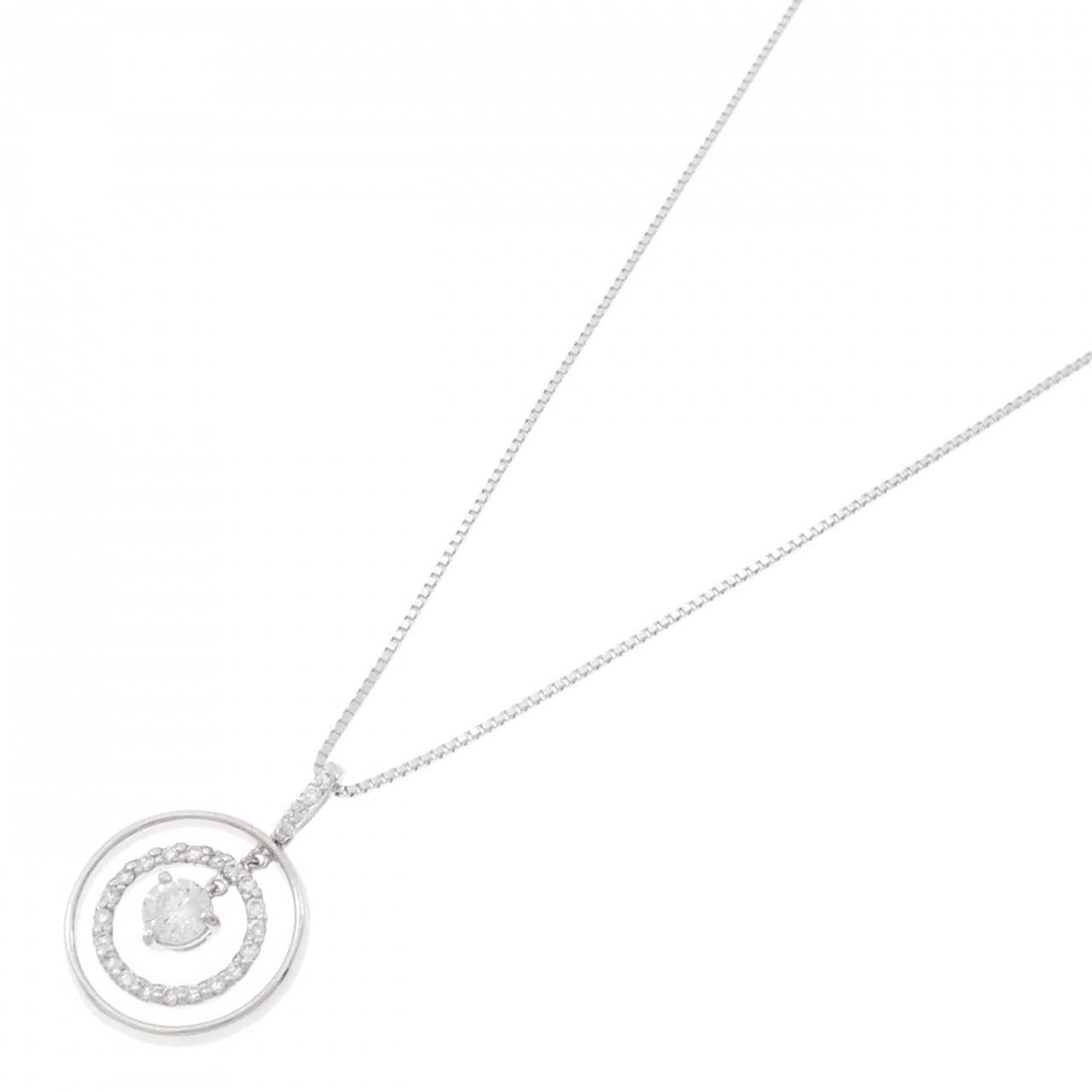 K18WG ダイヤモンド ネックレス 0.30CT