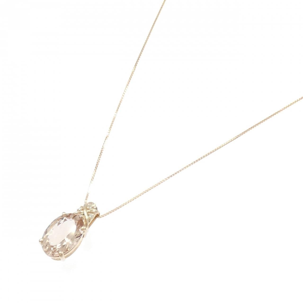 K18PG モルガナイト ネックレス 4.41CT