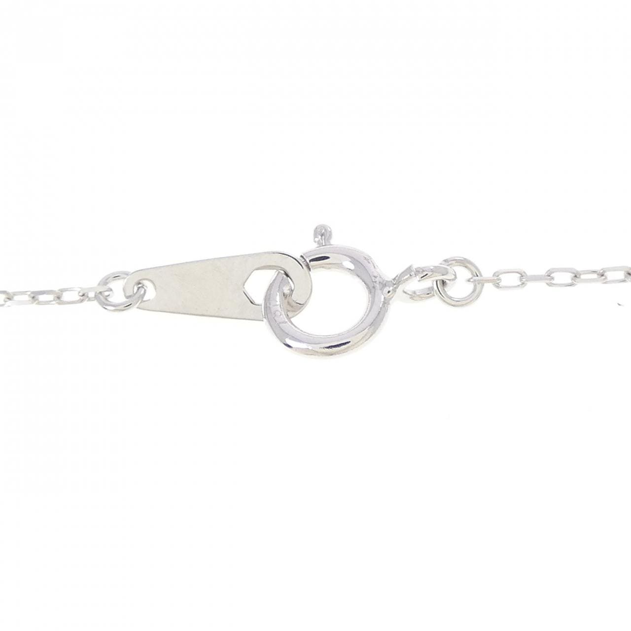 K18WG ホースシュー ダイヤモンド ネックレス 0.50CT