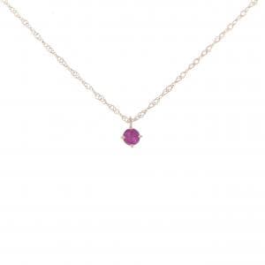 K18PG ルビー ネックレス