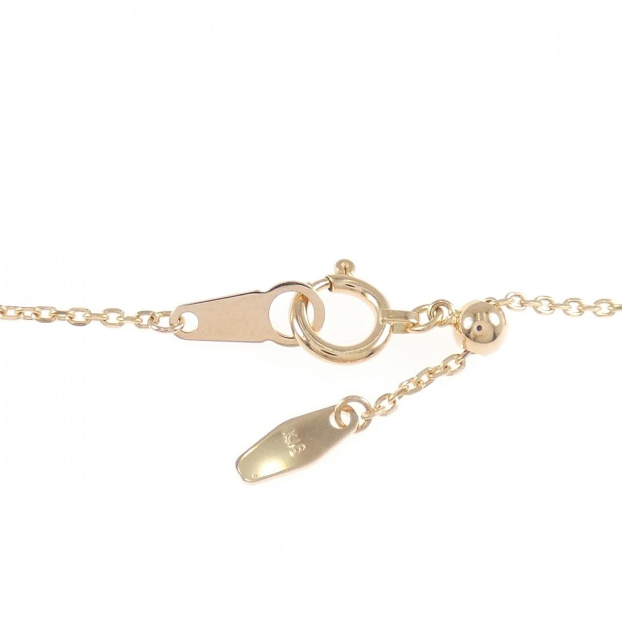 K18PG フラワー ダイヤモンド ネックレス 0.235CT