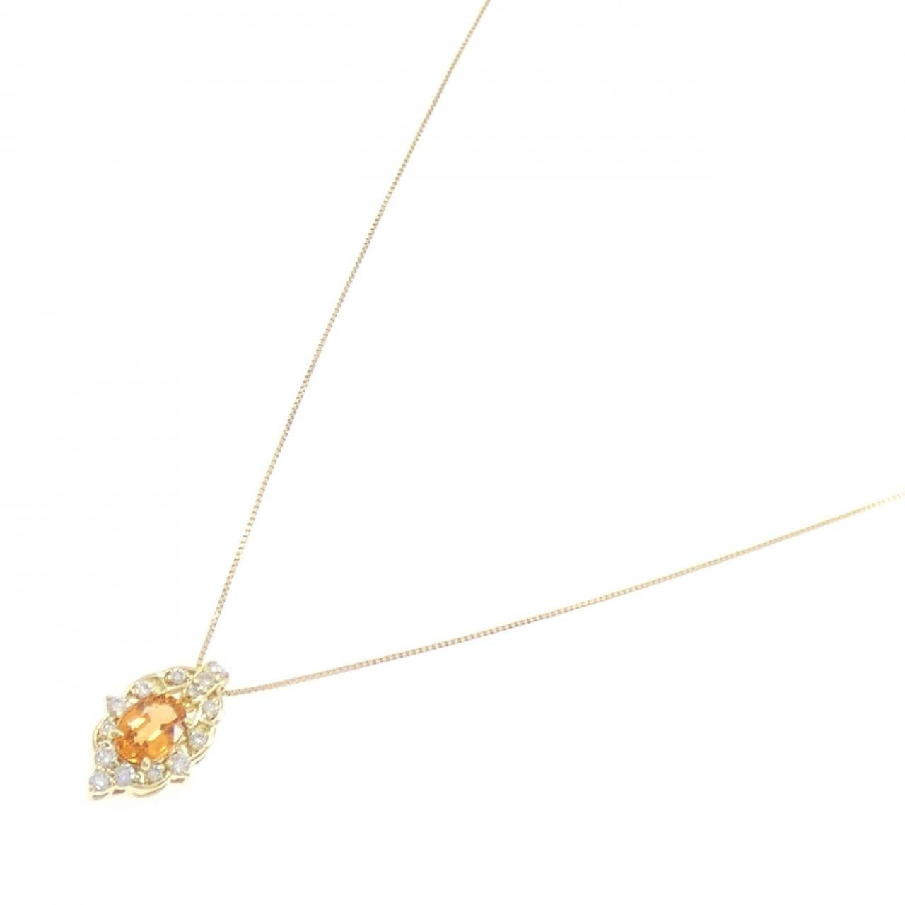 K18YG ガーネット ネックレス 1.03CT