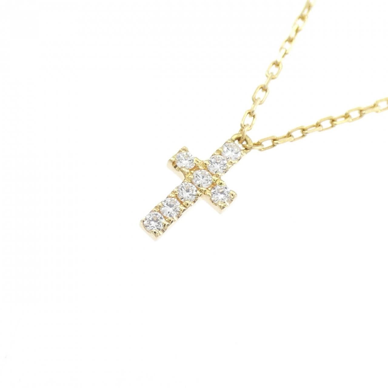 アーカー クロス ダイヤモンド ネックレス 0.05CT