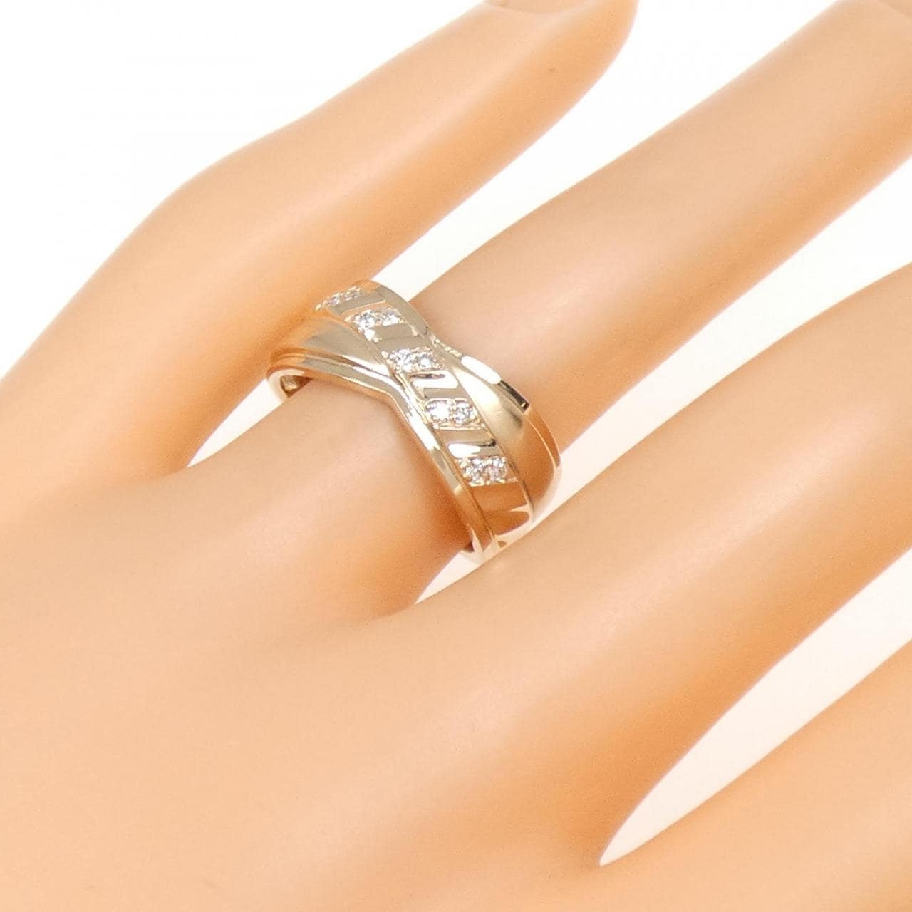 K18PG ダイヤモンド リング 0.10CT