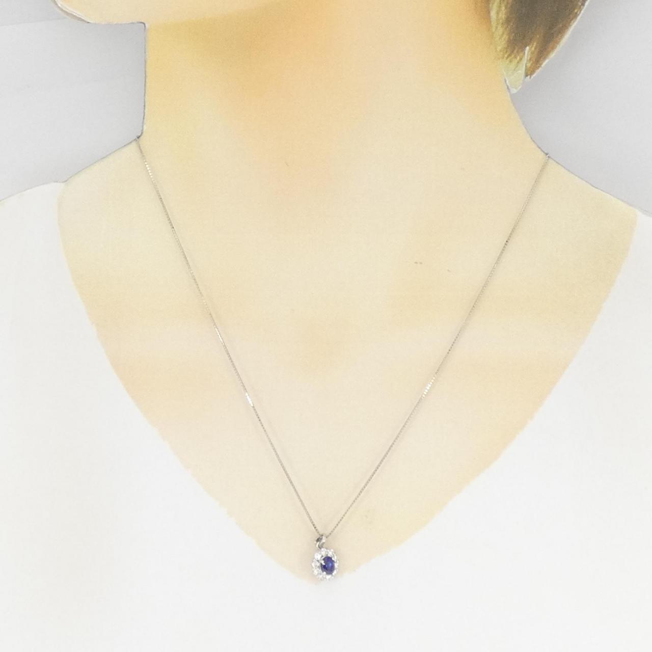 PT Sapphire Necklace 0.71CT