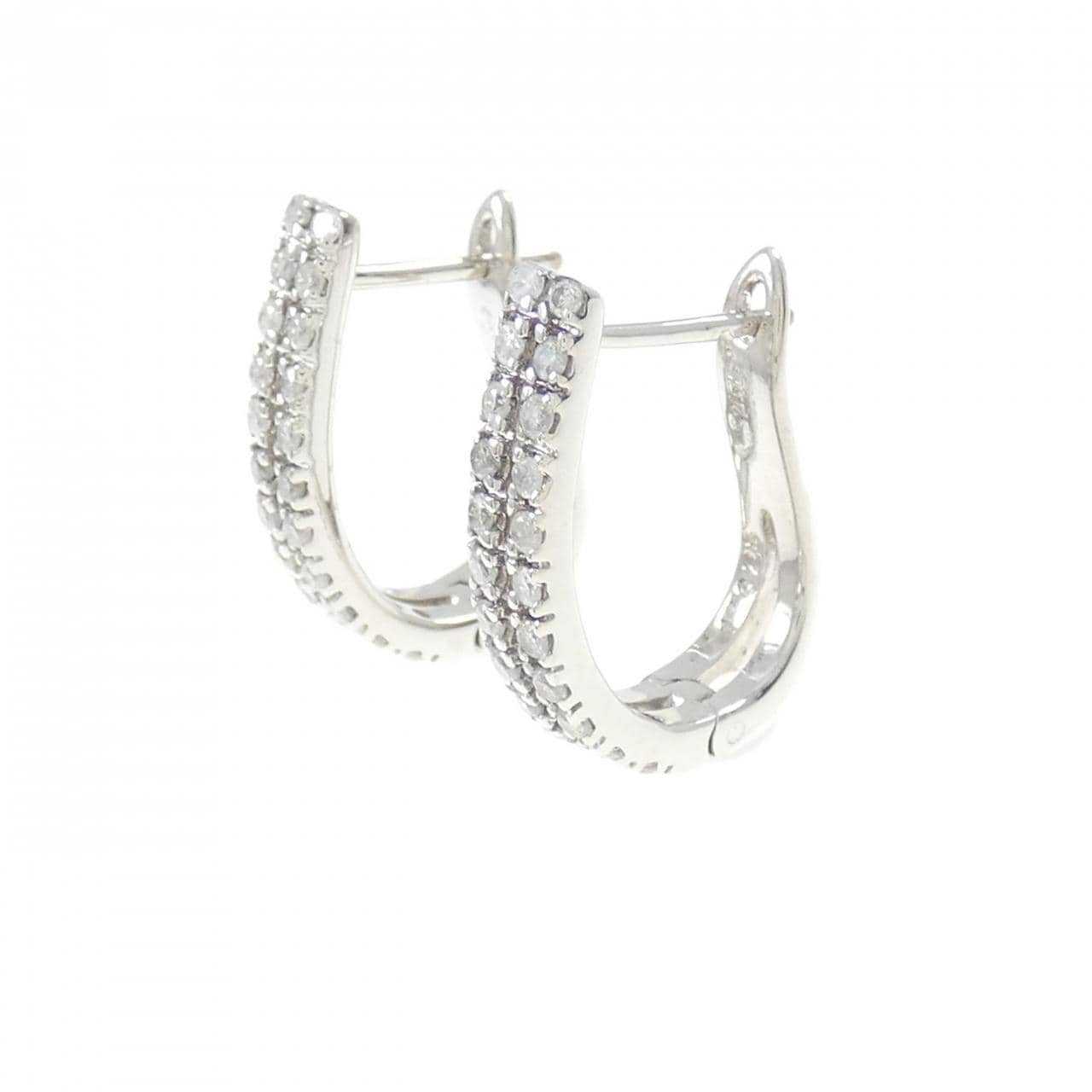 K18WG ダイヤモンド ピアス 0.50CT
