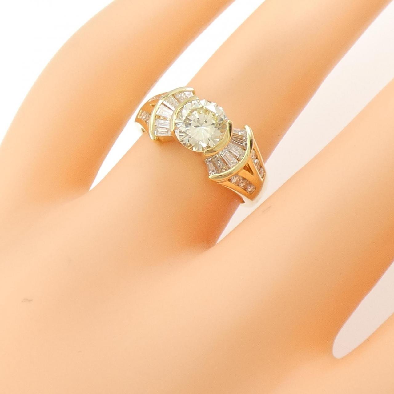 K18YG ダイヤモンド リング 1.066CT